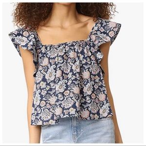 NWOT Maison Kitsune Liberty Camille Top Euro 38